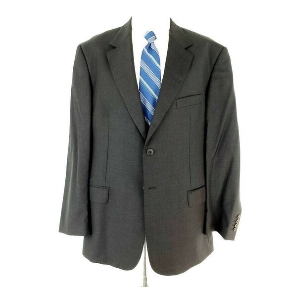 Pronto Uomo Super 120s Wool 2 Button‎ Blazer 44L Gray Italy Sport Coat - Picture 3 of 12